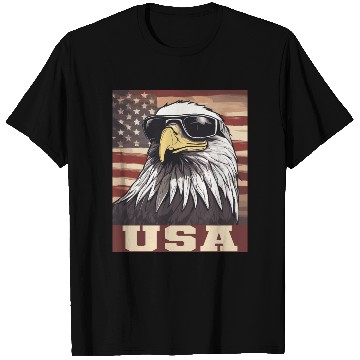 Discover gift idea bald eagle american flag T Shirts