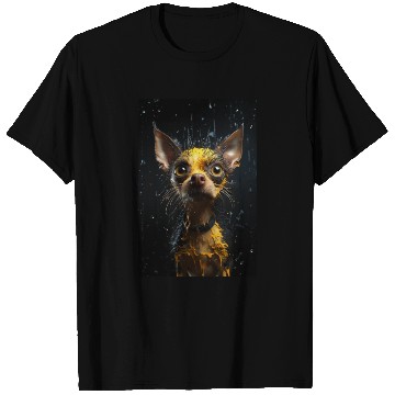Discover Cute Chihuahua in Yellow Surreal Rain T Shirts