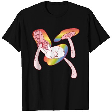 Discover LGBT FLAG BUNNY MUSHROOM (rainbow) T Shirts