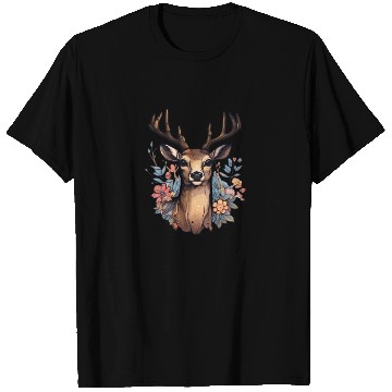 Discover Deer Floral T Shirts