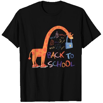 Discover Happy Giraffe back to school T Shirts