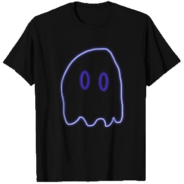 Discover Dark blue neon ghost T Shirts
