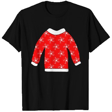 Discover Sweater White Snowflakes T Shirts