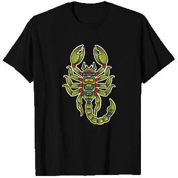 Discover Neotraditional Scorpio In Green T Shirts