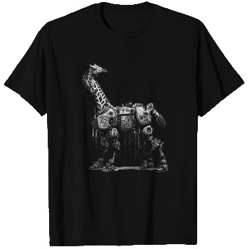 Discover Cool punky robot giraffe T Shirts