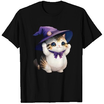 Discover Cute Watercolor Witch Cat T Shirts