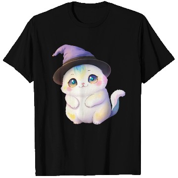 Discover Cute Watercolor Witch Cat T Shirts