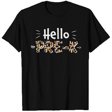Discover Hello Pre K Back To School Leopard Print Matching T Shirts