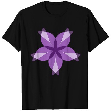 Discover Purple Geometric Flower T Shirts