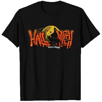 Discover Halloween black cat T Shirts