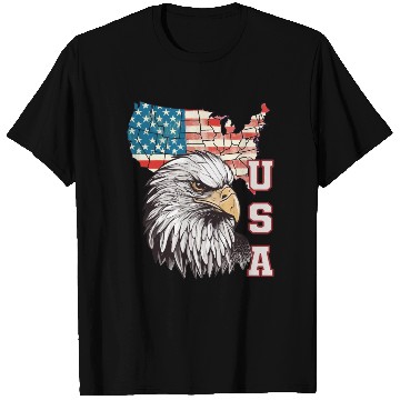 Discover gift idea bald eagle american flag T Shirts