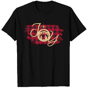 Discover Joy In A Ger Nativity Jesus Birth Buffalo Plaid T Shirts