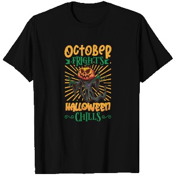 Discover Scary Pumpkin Halloween Costume Autumn Fall Gift T Shirts