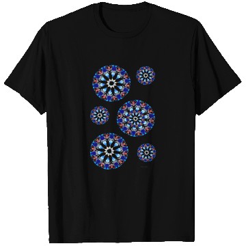 Discover Blue Kaleidoscope Gears T Shirts