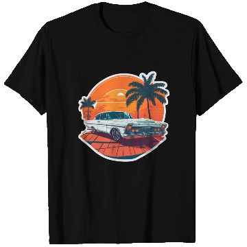 Discover Classic Car Charm: Miami Street Nostalgia T Shirts