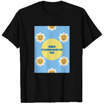 Discover Happy sun smile quote poster T Shirts
