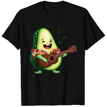 Discover Tropical avocado with guitar T Shirts
