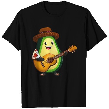 Discover Tropical avocado with guitar T Shirts