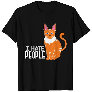 Discover I Hate People Cat Lover Kitten Cats Funny T Shirts