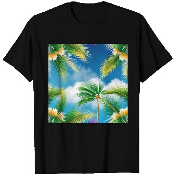 Discover Tropical Whispering Palm Trees T Shirts