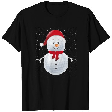 Discover Golf Ball Snowman Santa T Shirts