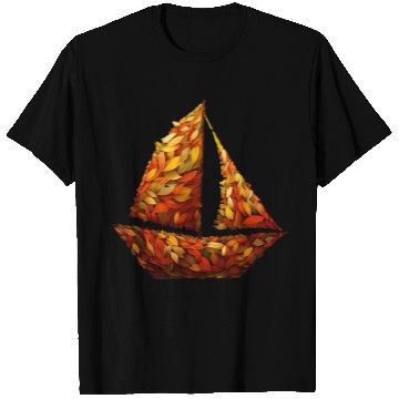 Discover Autumn Sailing amidst Colorful Leaves T Shirts