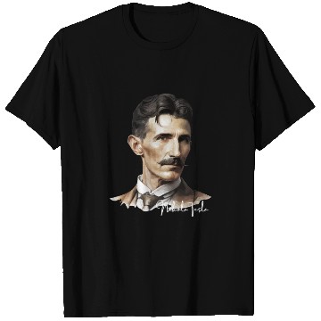 Discover Artistic Illustration of Nikola Tesla T Shirts