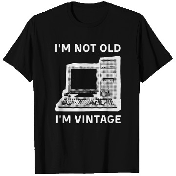 Discover I'm Not Old. I'm Vintage Computer Dot Halftone T Shirts