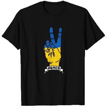 Discover Peace for Ukraine text T Shirts