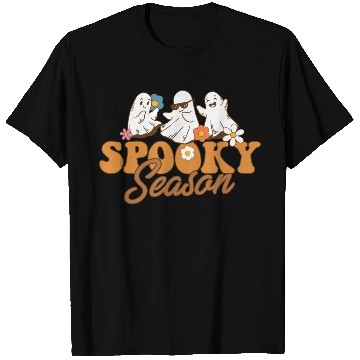 Discover Halloween Spooky Season Boo Ghost Let's Go Ghouls T Shirts