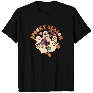 Discover Halloween Spooky Season Boo Ghost Grim Reaper T Shirts