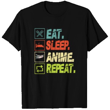 Discover Eat Sleep Anime Repeat Ramen Kawaii Japanese Manga T Shirts