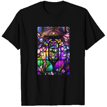 Discover stained glass window design of an overwhelmingly b T Shirts