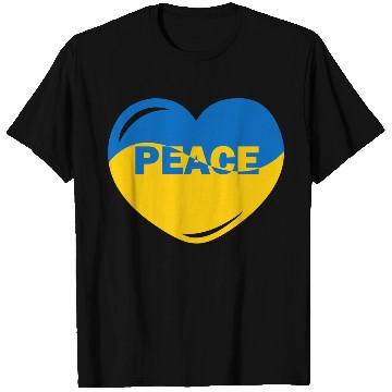 Discover Heart peace ukraine flag colors Peace T Shirts