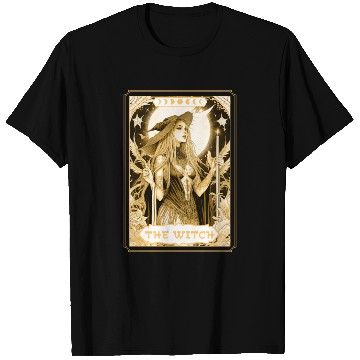 Discover Dark Witch Tarot Card Magic Boho Mystic Celestial T Shirts