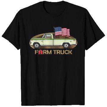Discover Farm Truck Light Green T Shirts
