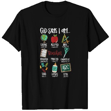 Discover God Says I Am Teacher T Shirts