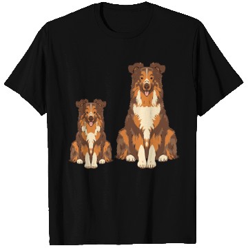 Discover Collie Dog Lover Parent Dad Mom and Son Daughter T Shirts