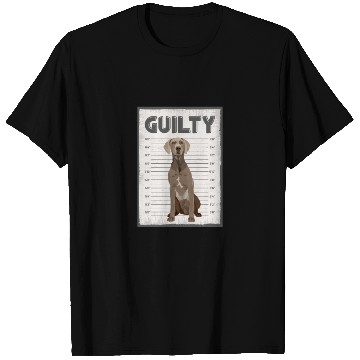 Discover Guilty Weimaraner Mug Shot T Shirts