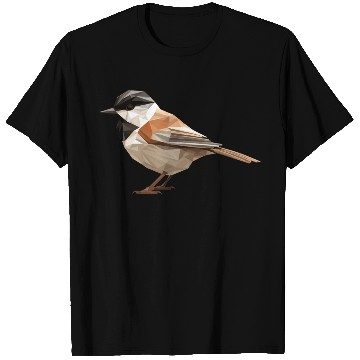 Discover Chickadee Bird Low Poly T Shirts