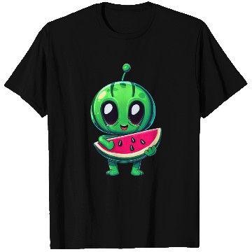 Discover Green Alien meets Juicy Watermelon T Shirts