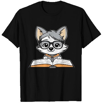 Discover Little Wolf Reading A Book T Shirts