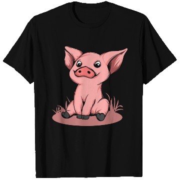 Discover Cute Funny Happy Piglet Graphic Pig Lover Gift T Shirts