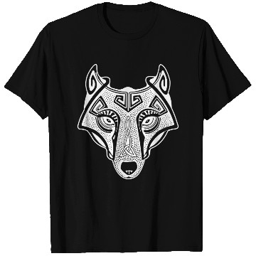 Discover Viking wolf white Fenrir valhalla T Shirts