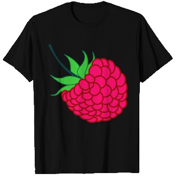 Discover Raspberry red with green leaves T Shirts