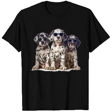 Discover Dalmatian with Glasses Funny Dog Lover Design T Shirts