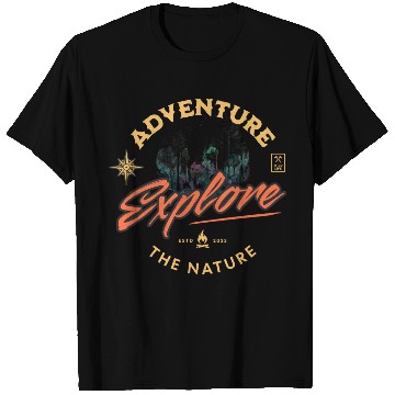 Discover Adventure Explore The Nature Graphic T Shirts