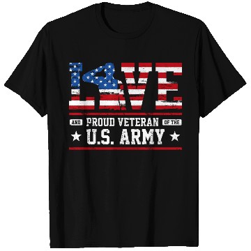 Discover Love And Proud Us Army Veteran T Shirts
