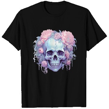 Discover Pastel Goth Floral Skull T Shirts