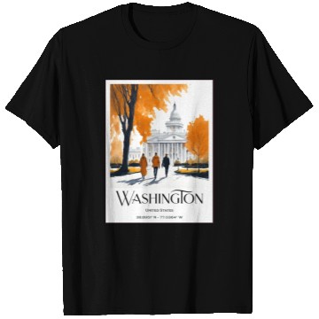 Discover Watercolor painting loving couple in Washington DC T Shirts